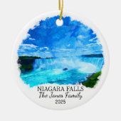 Gepersonaliseerde Niagara Herfsten Ornament, New Y Keramisch Ornament (Voorkant)