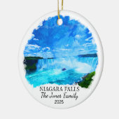 Gepersonaliseerde Niagara Herfsten Ornament, New Y Keramisch Ornament (Links)