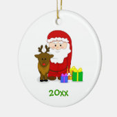Gepersonaliseerde Nice List Ornament w/Rudolph (Links)