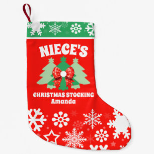 Gepersonaliseerde nicht kerstcadeau kleine kerstsok