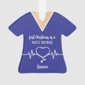 Gepersonaliseerde NICU Nurse Christmas Ornament (achterkant)