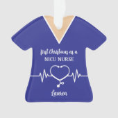 Gepersonaliseerde NICU Nurse Christmas Ornament (voorkant)