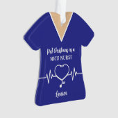 Gepersonaliseerde NICU Nurse Christmas Ornament (voorkant)