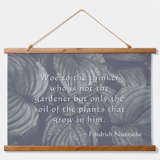 Gepersonaliseerde Nietzsche Hosta vertrekt Hangend Wandkleed (Voorkant)