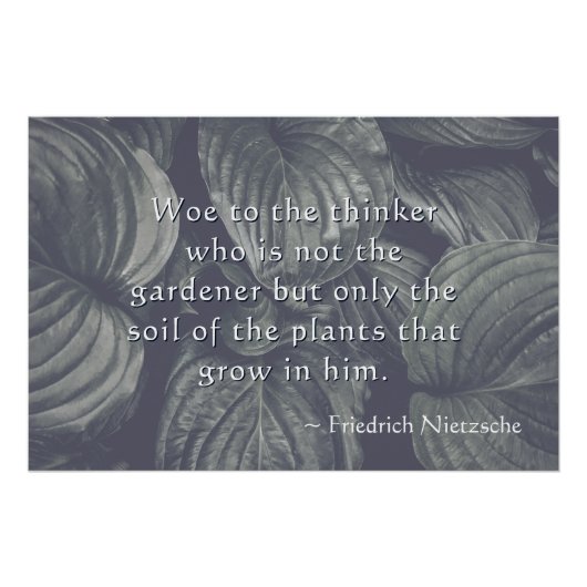 Gepersonaliseerde Nietzsche Hosta vertrekt Perfect Poster (Voorkant)