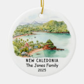Gepersonaliseerde Nieuw-Caledonië Ornament, Keramisch Ornament (Voorkant)