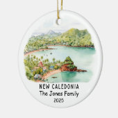 Gepersonaliseerde Nieuw-Caledonië Ornament, Keramisch Ornament (Links)