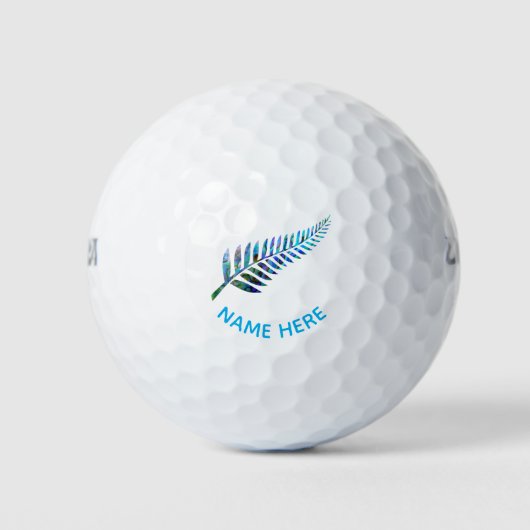 GEPERSONALISEERDE NIEUW-ZEELAND FERN PAUA GOLF BAL (Voorkant)