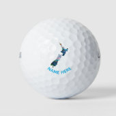 GEPERSONALISEERDE NIEUW-ZEELAND MAP PAUA GOLF BALL GOLFBALLEN (Voorkant)