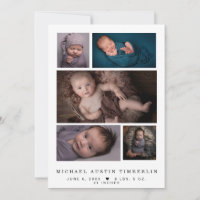 Gepersonaliseerde nieuwe 5-Afbeelding Baby Foto Ge