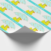 Gepersonaliseerde nieuwe baby cadeau inpakpapier (Hoek)