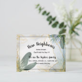 Gepersonaliseerde Nieuwe Buurman Introductie Kaart (Staand voorkant)