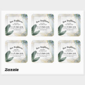 Gepersonaliseerde Nieuwe Buurman Introductie Kaart Vierkante Sticker (Vel)