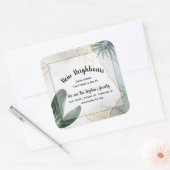 Gepersonaliseerde Nieuwe Buurman Introductie Kaart Vierkante Sticker (Envelop)