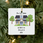 GEPERSONALISEERDE NIEUWE HOME FOTO ORNAMENT<br><div class="desc">GEPERSONALISEERDE NIEUWE HOME FOTO KERST ORNAMENT,  AANGEPASTE HUIS AFBEELDING EN ADRES ORNAMENT,  HOUSEWARMING CADEAU.</div>