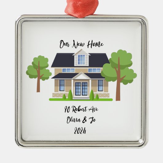 GEPERSONALISEERDE NIEUWE HOME FOTO ORNAMENT (Voorkant)