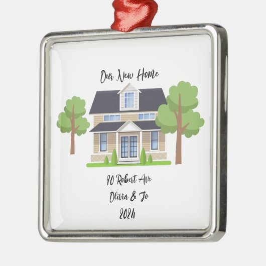 GEPERSONALISEERDE NIEUWE HOME FOTO ORNAMENT (Links)