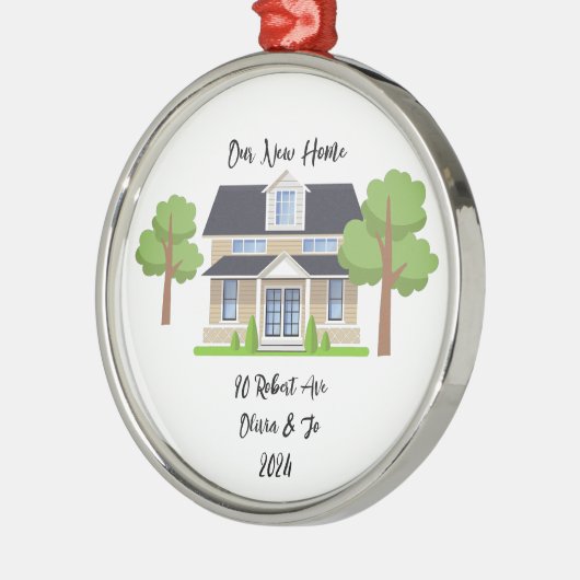 GEPERSONALISEERDE NIEUWE HOME FOTO ORNAMENT (Links)