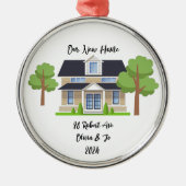 GEPERSONALISEERDE NIEUWE HOME FOTO ORNAMENT (Voorkant)