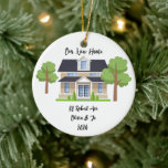 GEPERSONALISEERDE NIEUWE HOME FOTO ORNAMENT<br><div class="desc">GEPERSONALISEERDE NIEUWE HOME FOTO KERST ORNAMENT,  AANGEPASTE HUIS AFBEELDING EN ADRES ORNAMENT,  HOUSEWARMING CADEAU.</div>