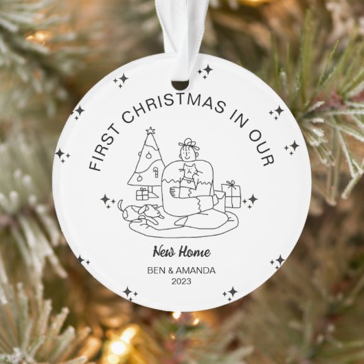 Gepersonaliseerde nieuwe Home Housewarming Gift Mi Ornament (Boom)