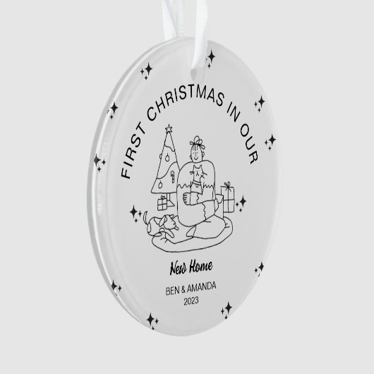 Gepersonaliseerde nieuwe Home Housewarming Gift Mi Ornament (voorkant)
