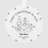 Gepersonaliseerde nieuwe Home Housewarming Gift Mi Ornament (voorkant)