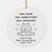 Gepersonaliseerde Nieuwe Home Keepsake Verhuizen Keramisch Ornament (Voorkant)