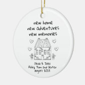 Gepersonaliseerde Nieuwe Home Keepsake Verhuizen Keramisch Ornament (Links)