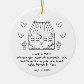 Gepersonaliseerde Nieuwe Home Keepsake Verhuizen Keramisch Ornament (Voorkant)