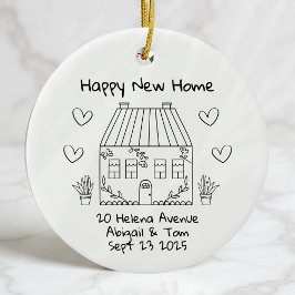 Gepersonaliseerde Nieuwe Home Keepsake Verhuizen Keramisch Ornament