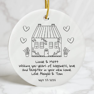 Gepersonaliseerde Nieuwe Home Keepsake Verhuizen Keramisch Ornament