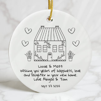 Gepersonaliseerde Nieuwe Home Keepsake Verhuizen Keramisch Ornament