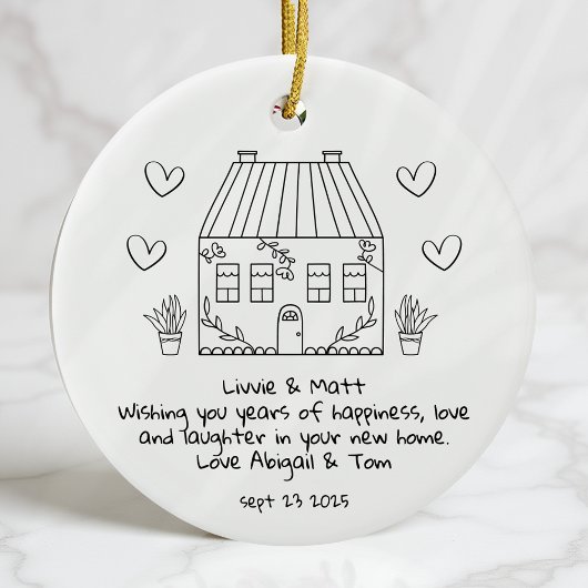 Gepersonaliseerde Nieuwe Home Keepsake Verhuizen Keramisch Ornament