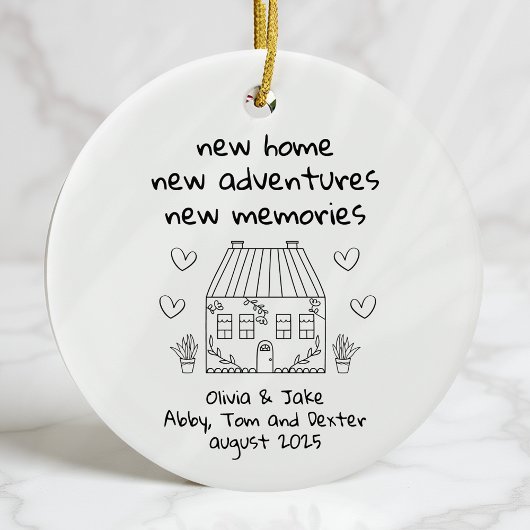 Gepersonaliseerde Nieuwe Home Keepsake Verhuizen Keramisch Ornament