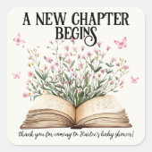 Gepersonaliseerde nieuwe hoofdstuk begint boek Bab Vierkante Sticker (Voorkant)