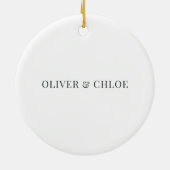 Gepersonaliseerde nieuwe huis eerste kerst Waterve Keramisch Ornament (Achterkant)