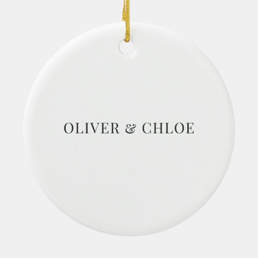 Gepersonaliseerde nieuwe huis eerste kerst Waterve Keramisch Ornament (Achterkant)