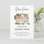 Gepersonaliseerde Nieuwe Huis Gefeliciteerd Kaart (Staand voorkant)