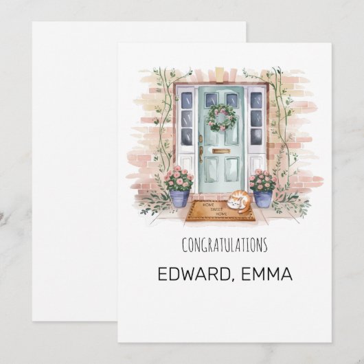 Gepersonaliseerde Nieuwe Huis Gefeliciteerd Kaart (Voorkant / Achterkant)