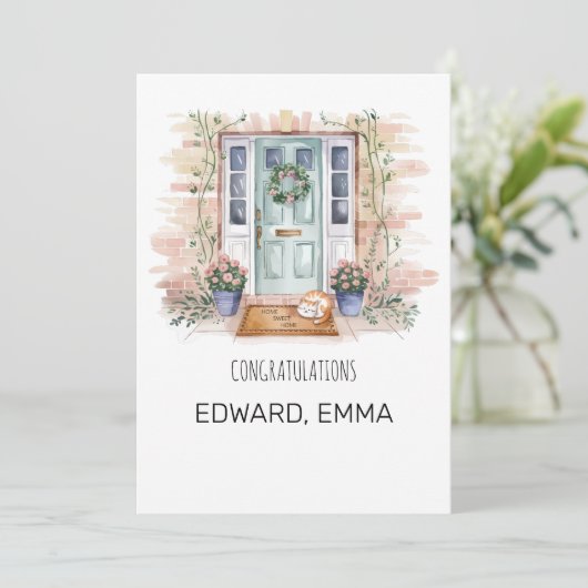 Gepersonaliseerde Nieuwe Huis Gefeliciteerd Kaart (Staand voorkant)