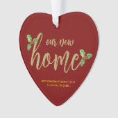 Gepersonaliseerde Nieuwe Huis Ornament - Acryl Kee (voorkant)