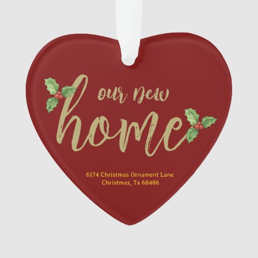 Gepersonaliseerde Nieuwe Huis Ornament - Acryl Kee (voorkant)