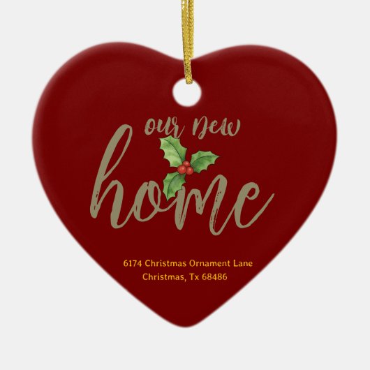 Gepersonaliseerde Nieuwe Huis Ornament - Housewarm (Voorkant)