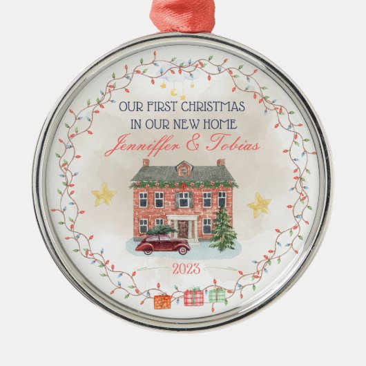 Gepersonaliseerde nieuwe huis Ornament nieuwe huis (Voorkant)