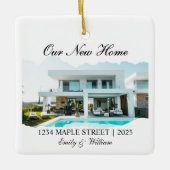 Gepersonaliseerde Nieuwe Huis Ornament, Realtor Gi Keramisch Ornament (Voorkant)