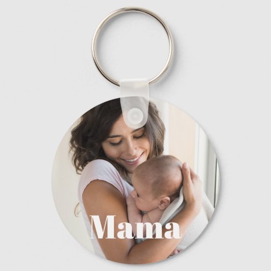 Gepersonaliseerde nieuwe mama en Baby Foto Sleutelhanger (Voorkant)