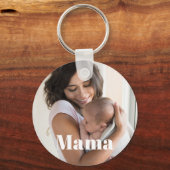 Gepersonaliseerde nieuwe mama en Baby Foto Sleutelhanger (Voorkant)