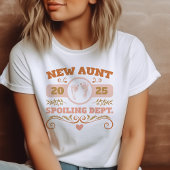 Gepersonaliseerde nieuwe tante t-shirt