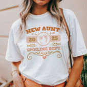 Gepersonaliseerde nieuwe tante t-shirt